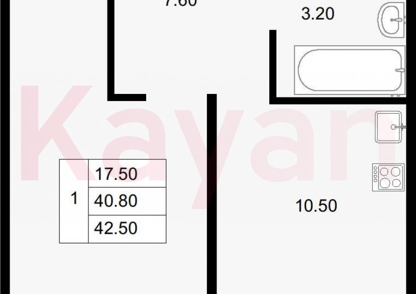 Продажа 1-комн. квартиры, 40.8 кв.м фото 0