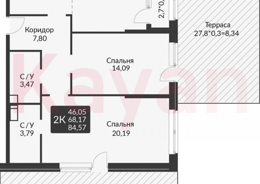 Продажа 3-комн. квартиры, 68.17 кв.м фото 0