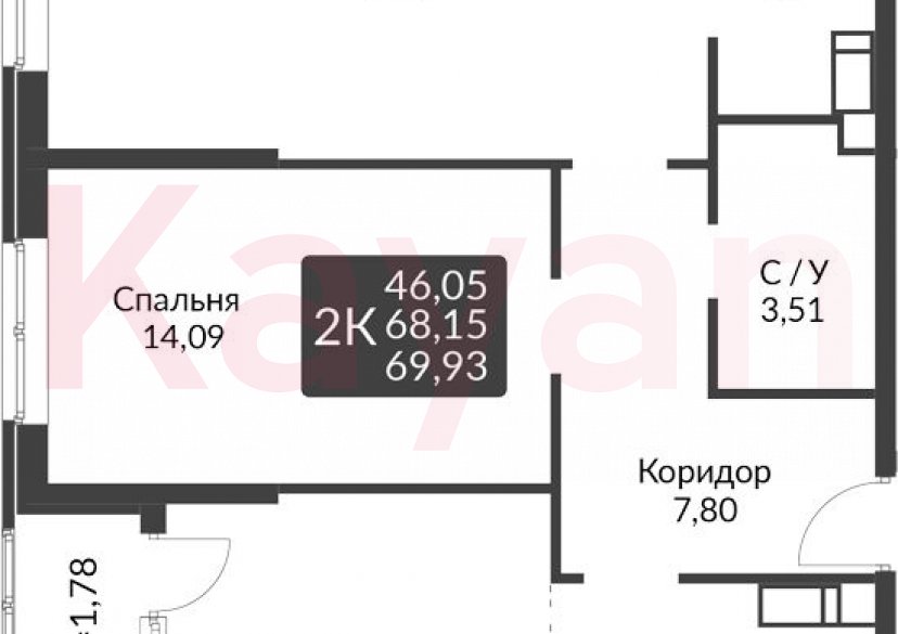 Продажа 3-комн. квартиры, 68.15 кв.м фото 0