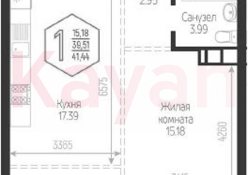 Продажа 2-комн. квартиры, 39.51 кв.м фото 0