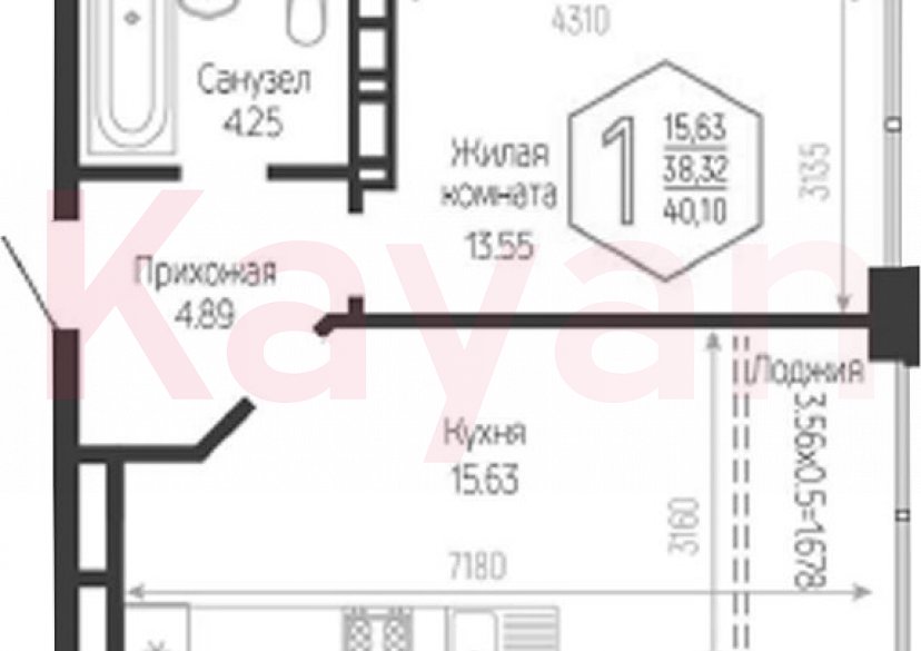 Продажа 1-комн. квартиры, 38.32 кв.м фото 0