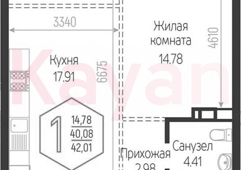 Продажа 2-комн. квартиры, 40.08 кв.м фото 0