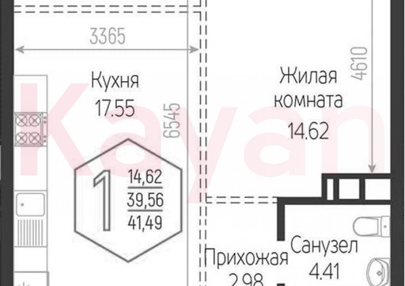 Продажа 2-комн. квартиры, 39.56 кв.м фото 0