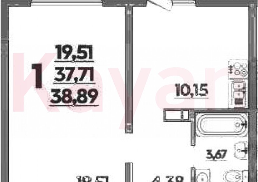 Продажа 1-комн. квартиры, 37.71 кв.м фото 0