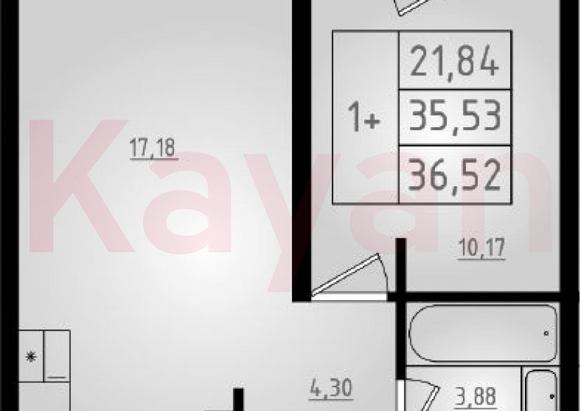 Продажа 2-комн. квартиры, 35.53 кв.м фото 0