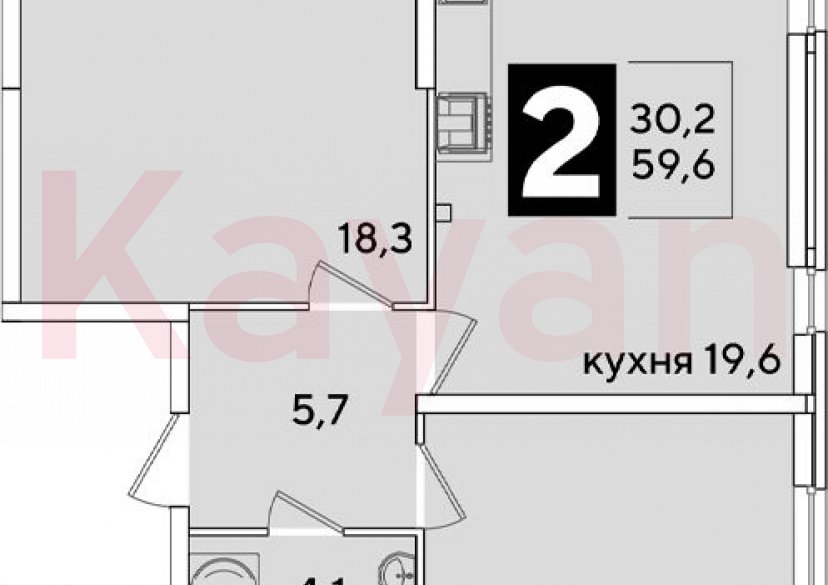 Продажа 3-комн. квартиры, 59.6 кв.м фото 0