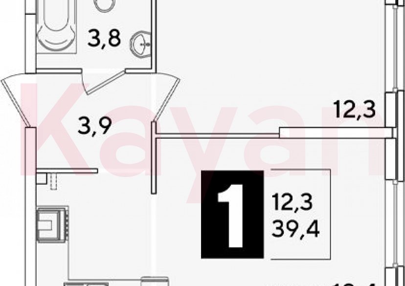 Продажа 2-комн. квартиры, 39.4 кв.м фото 0