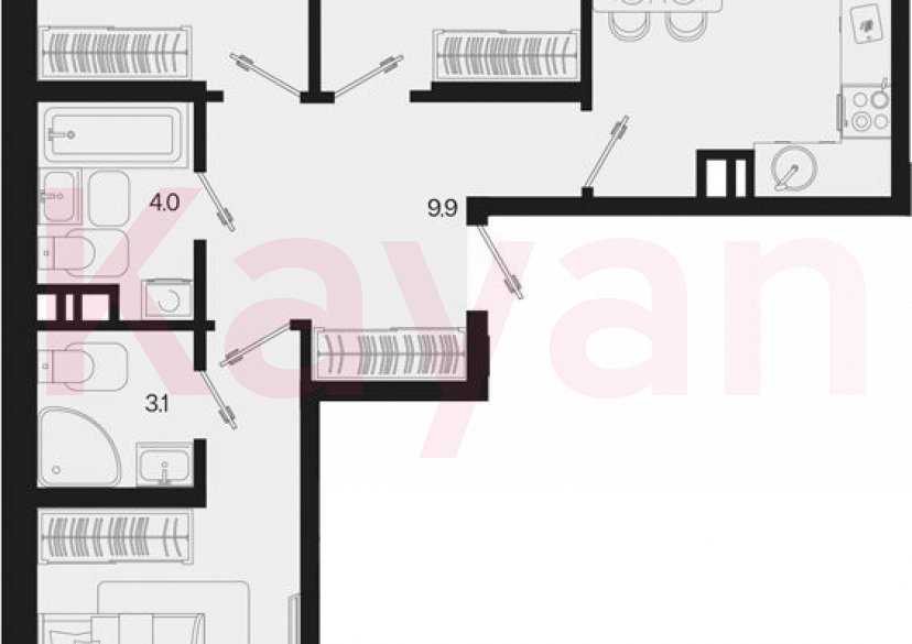 Продажа 3-комн. квартиры, 70.6 кв.м фото 0