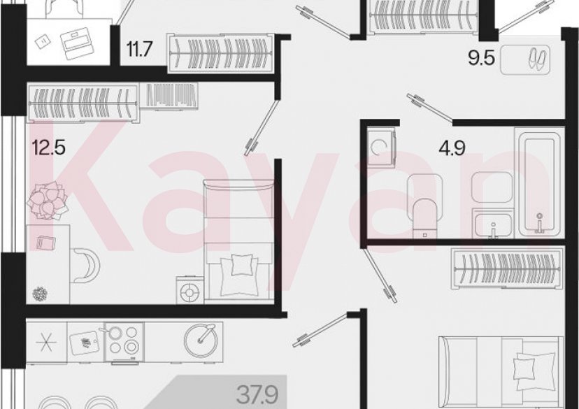 Продажа 3-комн. квартиры, 73.4 кв.м фото 0