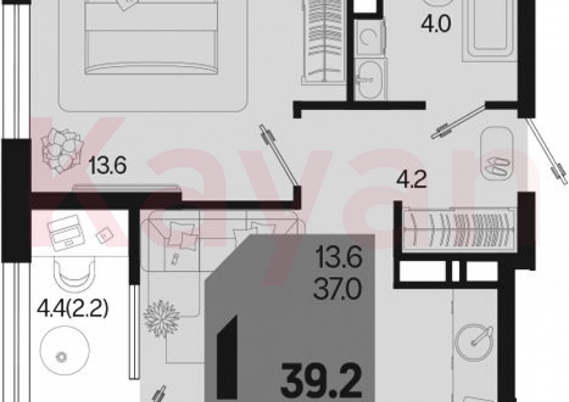 Продажа 1-комн. квартиры, 37 кв.м фото 0