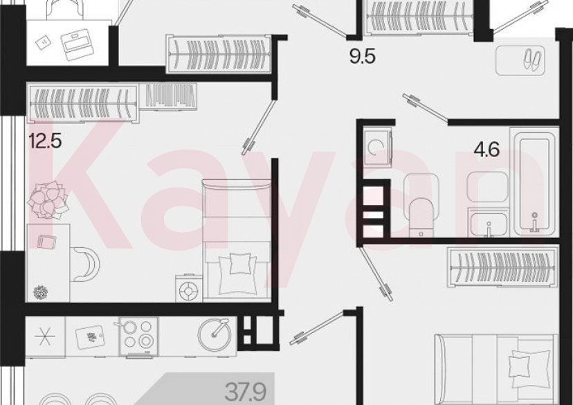 Продажа 3-комн. квартиры, 72.4 кв.м фото 0