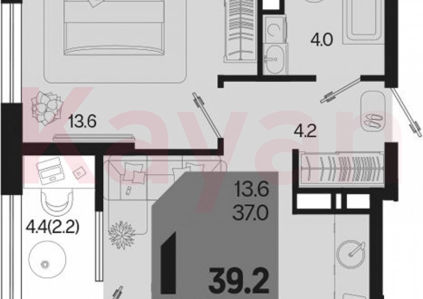 Продажа 1-комн. квартиры, 37 кв.м фото 0