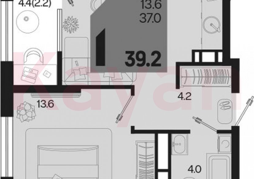 Продажа 1-комн. квартиры, 37 кв.м фото 0