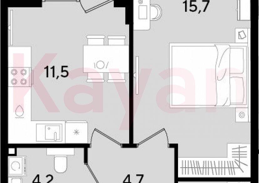 Продажа 1-комн. квартиры, 38.3 кв.м фото 0