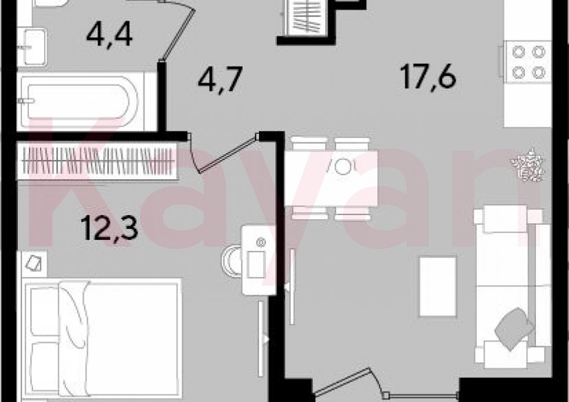 Продажа 2-комн. квартиры, 39 кв.м фото 0