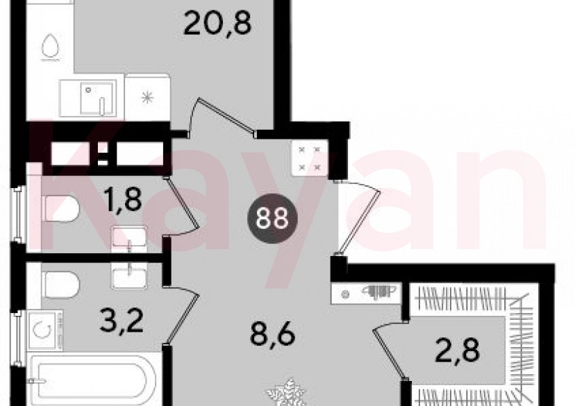 Продажа 3-комн. квартиры, 67.6 кв.м фото 0