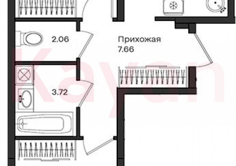 Продажа 2-комн. квартиры, 59.02 кв.м фото 0