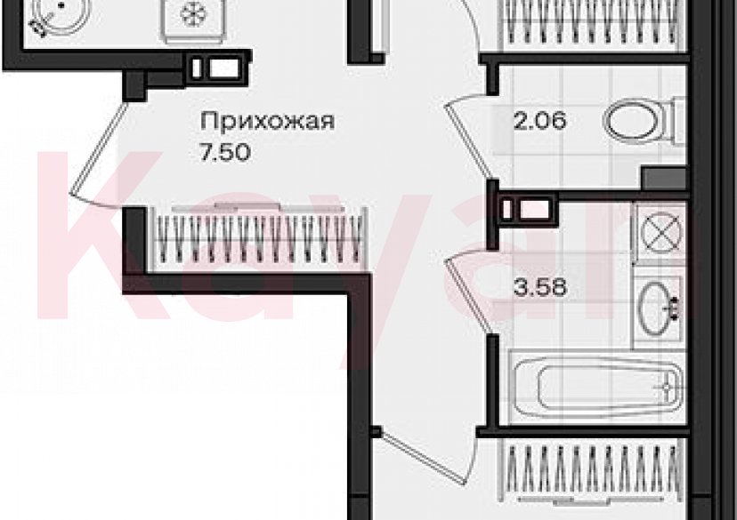 Продажа 2-комн. квартиры, 58.74 кв.м фото 0