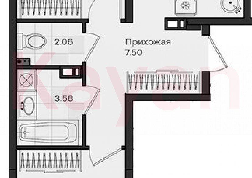 Продажа 2-комн. квартиры, 58.74 кв.м фото 0