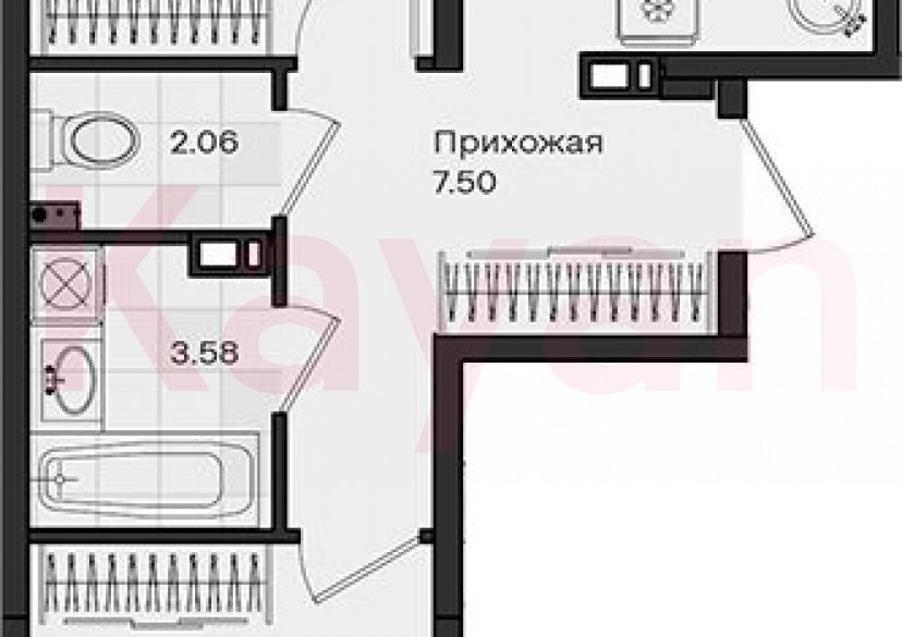 Продажа 2-комн. квартиры, 58.74 кв.м фото 0