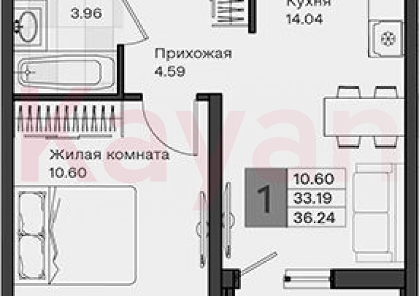 Продажа 1-комн. квартиры, 33.19 кв.м фото 0