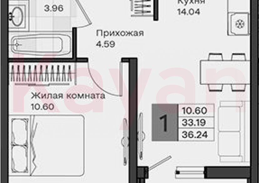 Продажа 1-комн. квартиры, 33.19 кв.м фото 0