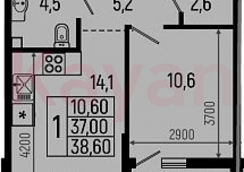 Продажа 1-комн. квартиры, 37 кв.м фото 0