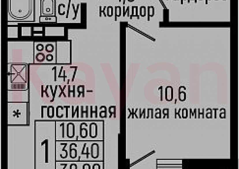 Продажа 1-комн. квартиры, 36.4 кв.м фото 0