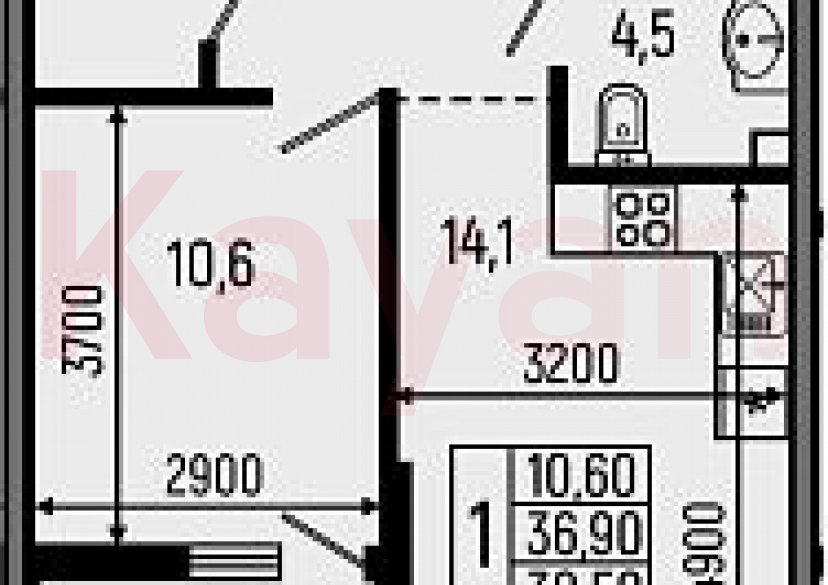 Продажа 1-комн. квартиры, 36.9 кв.м фото 0