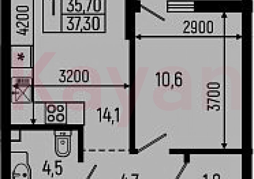 Продажа 1-комн. квартиры, 35.7 кв.м фото 0