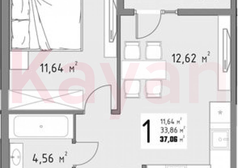 Продажа 1-комн. квартиры, 33.86 кв.м фото 0