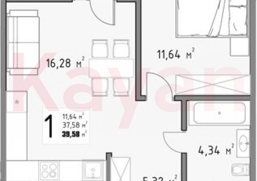 Продажа 1-комн. квартиры, 37.58 кв.м фото 0