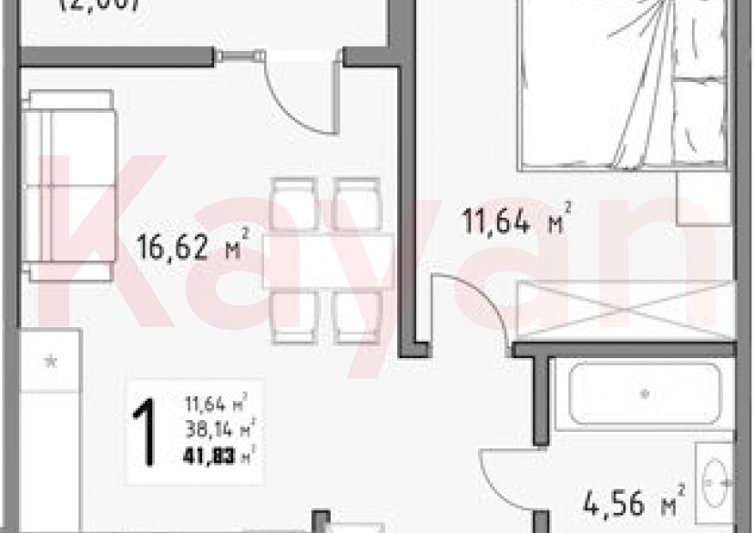 Продажа 1-комн. квартиры, 38.14 кв.м фото 0