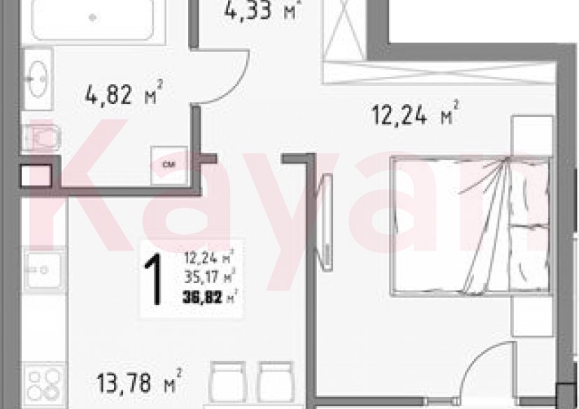 Продажа 1-комн. квартиры, 35.17 кв.м фото 0