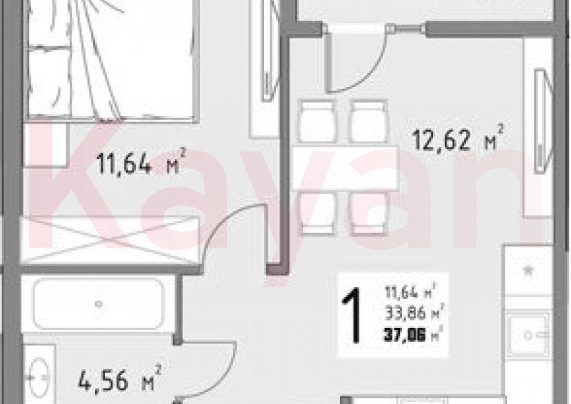 Продажа 1-комн. квартиры, 33.86 кв.м фото 0