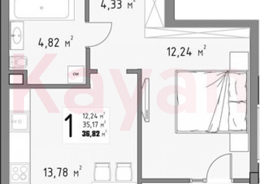 Продажа 1-комн. квартиры, 35.17 кв.м фото 0