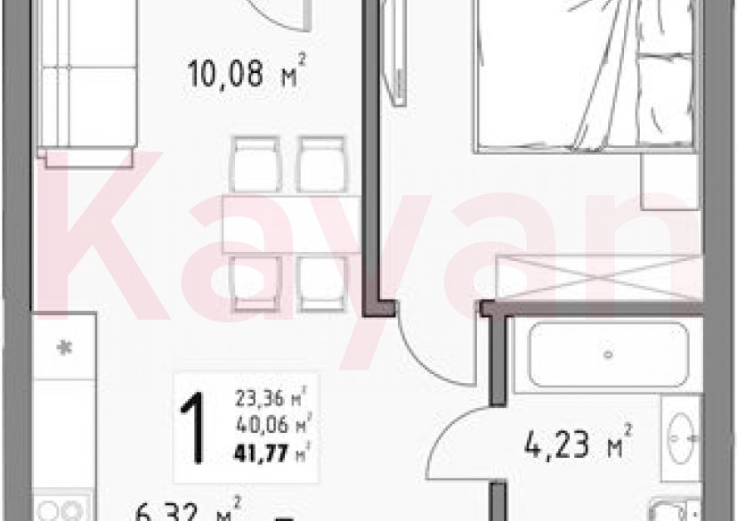 Продажа 1-комн. квартиры, 40.06 кв.м фото 0