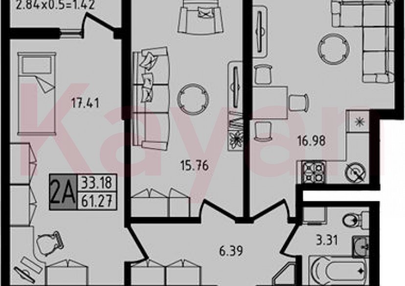 Продажа 3-комн. квартиры, 59.85 кв.м фото 0