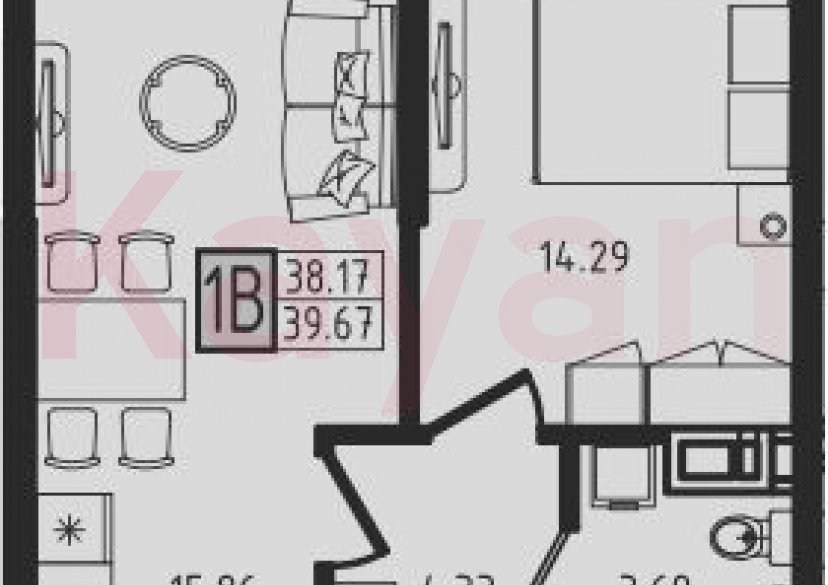 Продажа 2-комн. квартиры, 38.17 кв.м фото 0